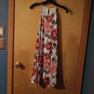 Rose print dress